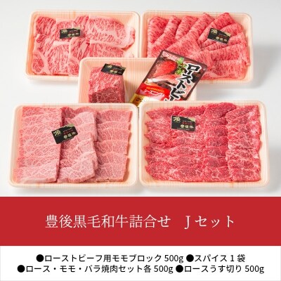 豊後黒毛和牛詰合せ Jセット約2.5kg_A01048