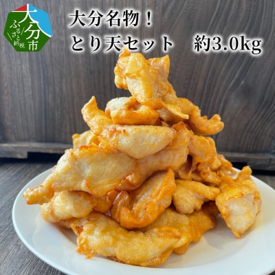 大分名物! とり天セット 約3.0kg_A03037