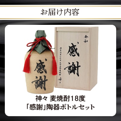 大分麦焼酎神々「感謝」陶器ボトル_H03007