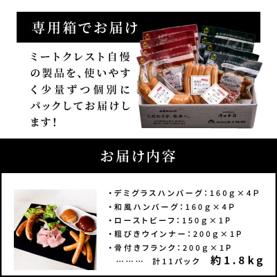 【父の日ギフト】ミートクレスト厳選 バラエティ5種詰め合わせ≪6月21日お届け≫_A05063-C
