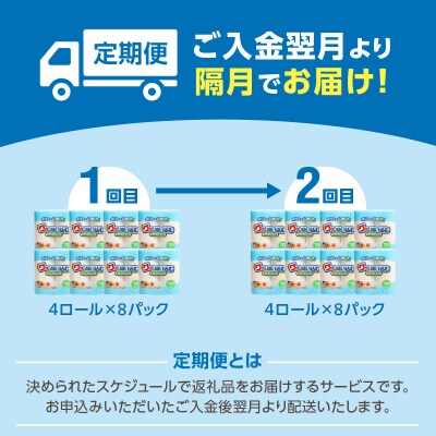 【隔月配送】キッチンタオル70カット(4ロール×8パック)2回お届け定期便_T10055