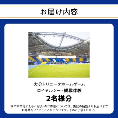 大分トリニータホームゲームロイヤルシート観戦体験(ペア)_P01078