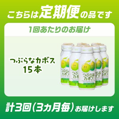 【3ヶ月毎に配送】つぶらなカボス15本 3回お届け定期便_T10064