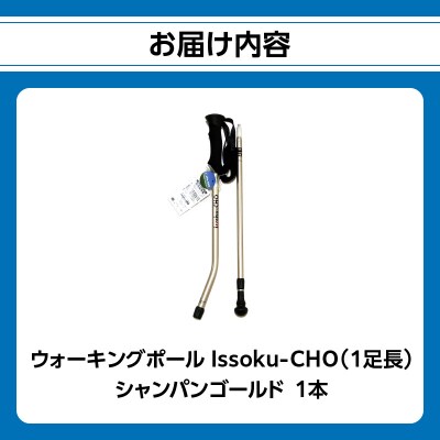 ウォーキングポール Issoku-CHO(1足長) シャンパンゴールド 1本_R17008