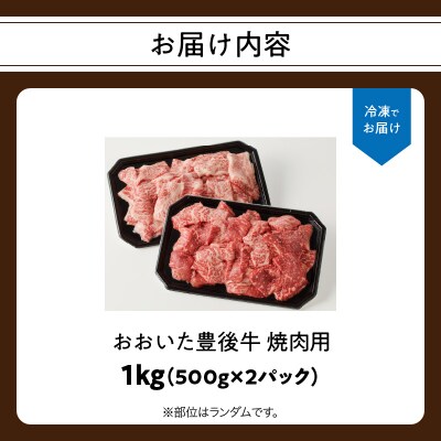 おおいた豊後牛 焼肉用 1kg_A01144