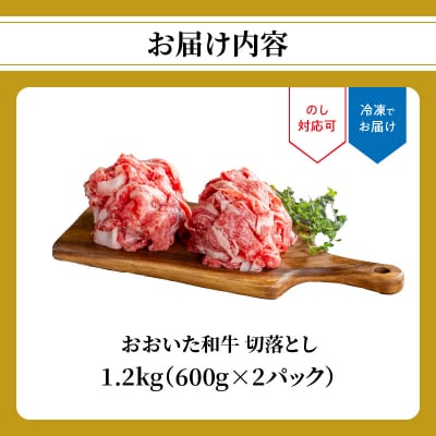 【父の日ギフト】おおいた和牛 切落とし 1.2kg ≪6月15日お届け≫_A01142-C