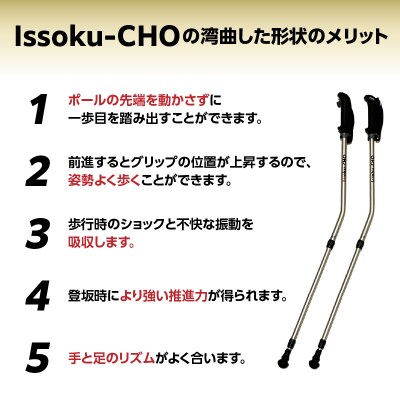 ウォーキング Issoku-CHO(1足長) シャンパンゴールド 2本セット_R17013