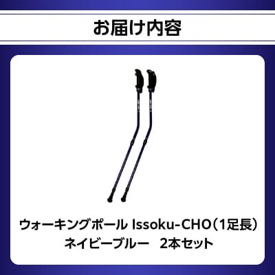 ウォーキング Issoku-CHO(1足長) ネイビーブルー 2本セット_R17015
