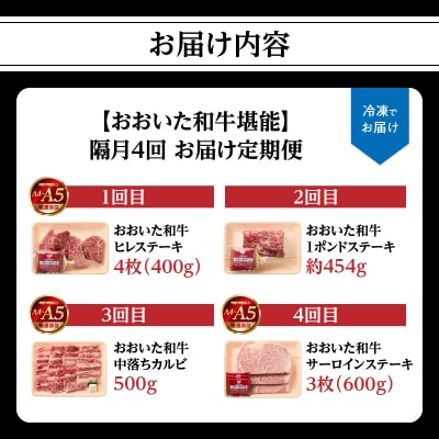 【隔月配送】【おおいた和牛堪能】隔月4回お届け定期便_T10098