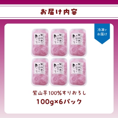 紫山芋100%すりおろし 100g×6袋_K10030