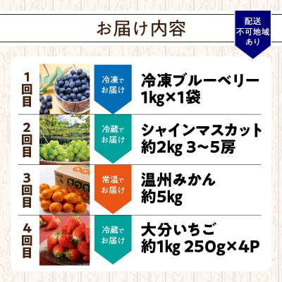 大分県産 旬のフルーツ定期便 <計4回お届け>_T10100