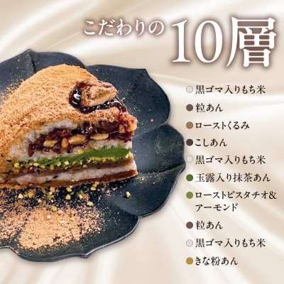 【敬老の日ギフト】 きな粉おはぎケーキ(ミルフィーユ仕立て)4号サイズ _J09022-K