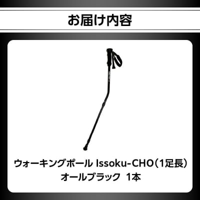 ウォーキングポール Issoku-CHO(1足長) オールブラック 1本_R17032