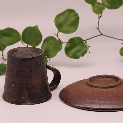 備前焼コーヒーカップセット登り窯
