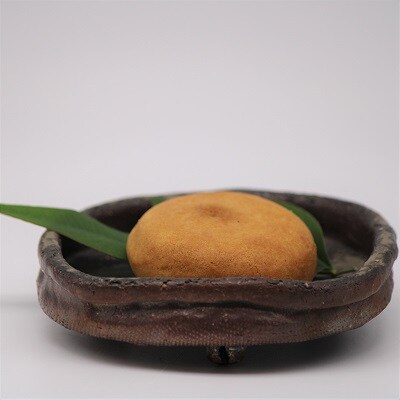 備前焼手びねり角小皿2枚セット(登り窯)