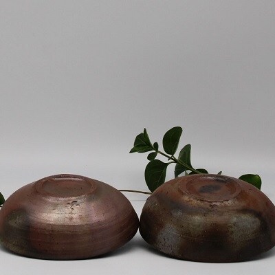 備前焼サンギリ中鉢2個セット(登り窯)