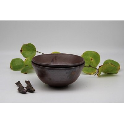 備前焼丼鉢・魚箸置き2個セット(登り窯)