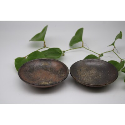 備前焼小皿2枚セット(登り窯)