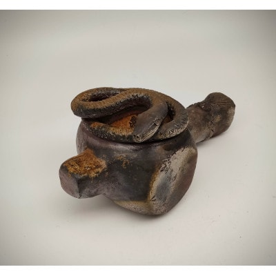 備前焼細工物干支巳　登り窯　