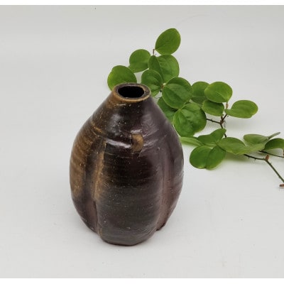 備前焼窯変一輪(登り窯)桐箱入り
