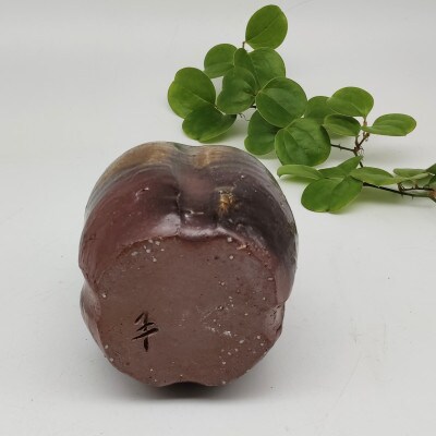 備前焼窯変一輪(登り窯)桐箱入り