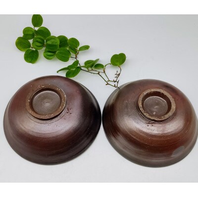 備前焼中鉢2個セット(登り窯)(2)