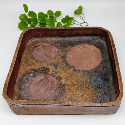 備前焼叩き角鉢(登り窯)