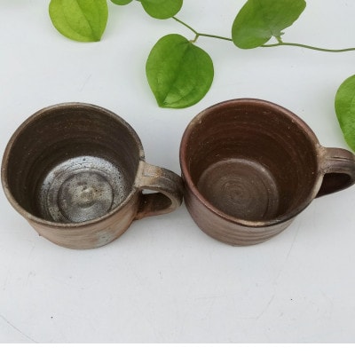 備前焼手付きカップ2個セット(登り窯)
