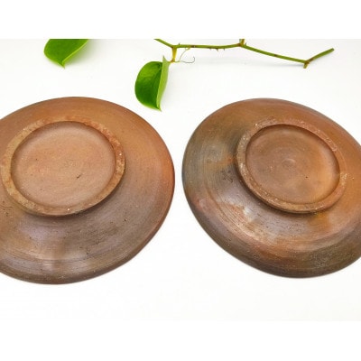 備前焼皿　2枚セット(登り窯)