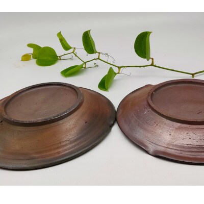 備前焼3点中皿　2枚セット(登り窯)