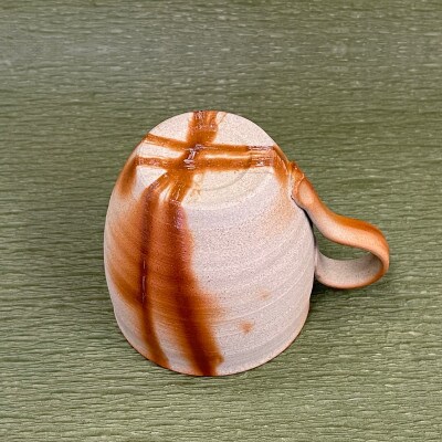 備前焼　ペアマグカップ【緋襷(ヒダスキ)/B】