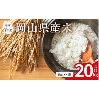 【令和7年産米】岡山県産米 20kg (5kg × 4袋)