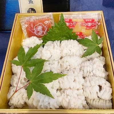 鱧の湯引き 2～3人前(300g)　梅肉・からし酢みそ付