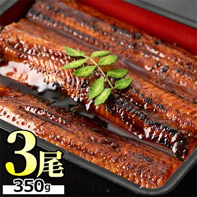 東串良町のうなぎの蒲焼(無頭)3尾　計約350g・タレ、山椒付【0154301a】
