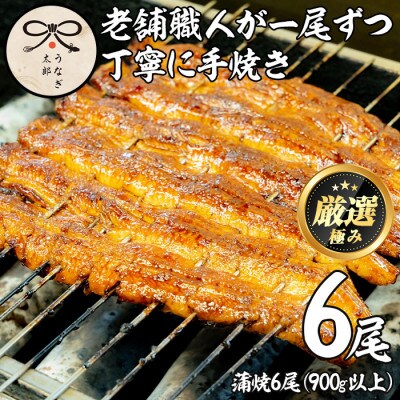 老舗うなぎ専門店のうなぎ蒲焼　6尾セット(タレ付)【60835】