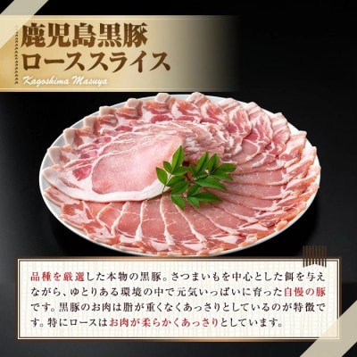 サクラ農場の鹿児島黒豚! ローススライス 計約1kg (約250g×4P) 【0305123a】