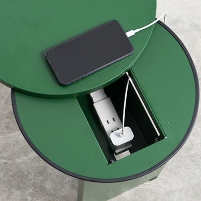 BUDDY　サイドテーブル　配線BOX 　ウォームグレー