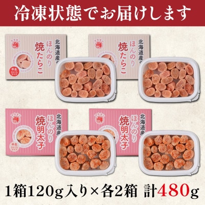北のハイグレード食品2021認定 ほんのり焼たらことほんのり焼明太子120g×各2 MC061-5S