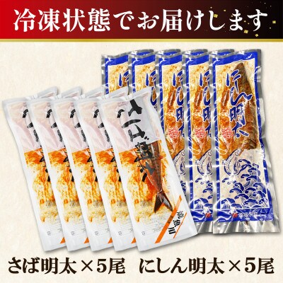 丸鮮道場水産 さば明太とにしん明太 各5尾入 MC079-4