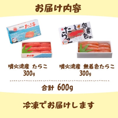丸鮮道場水産 噴火湾産のたらこ二味食べ比べセット 計600g MC187
