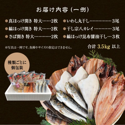 【毎月中旬発送】訳あり 干物詰め合わせ 約3.5kg R06-2S