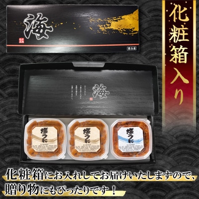 塩うにギフトセット 計240g バフンウニ80g×1P ムラサキウニ80g×2P I12-4