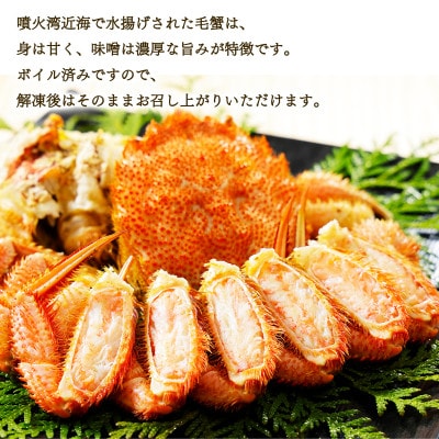 ボイル毛蟹 約800g(400g前後×2尾) KS14-3
