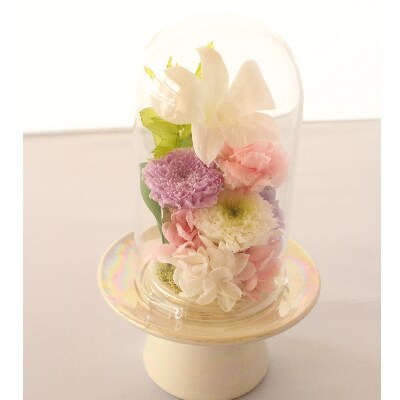 プリザーブドフラワー 仏花ガラスドームアレンジ お礼品詳細 ふるさと納税なら さとふる