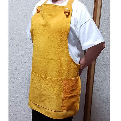 BBQ用　牛革ベロアエプロン