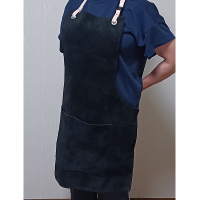 BBQ用牛革ベロア(スエード)エプロン・コン