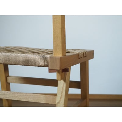 【UMEBACHI FURNITURE】 ペーパーコードチェア　国産クリ材　【申込後生産】