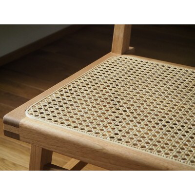 【UMEBACHI FURNITURE】 ラタンの椅子　国産クルミ材　籐張　【申込後生産】