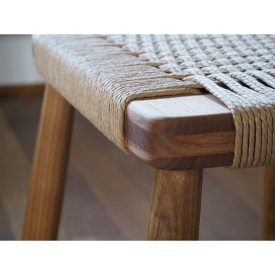 【UMEBACHI FURNITURE】 ペーパーコードスツール　1脚　スタッキング可　国産材使用