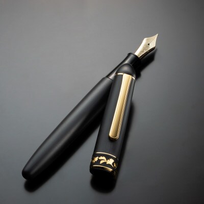 プラチナ万年筆　#3776　センチュリー　純金肥後象嵌「イチョウ」　PTB-3000Z